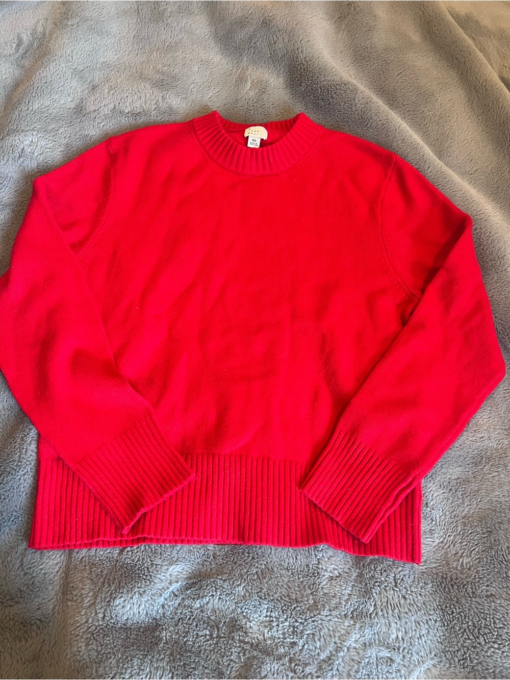 A New Day Red super soft Crew neck sweater XS Holiday